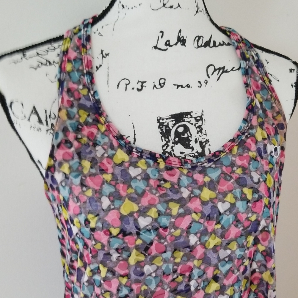 OP Junior Hearts racerback semi sheer Cover Up